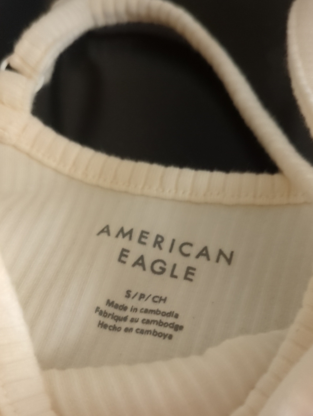 AEO Cream Ribbed Bodysuit - Picture 4 of 4
